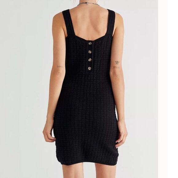 NWT Free People FP Beach Knit Short And Sweet Mini Dress in Ivory - Picture 4 of 5